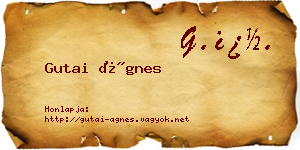 Gutai Ágnes névjegykártya